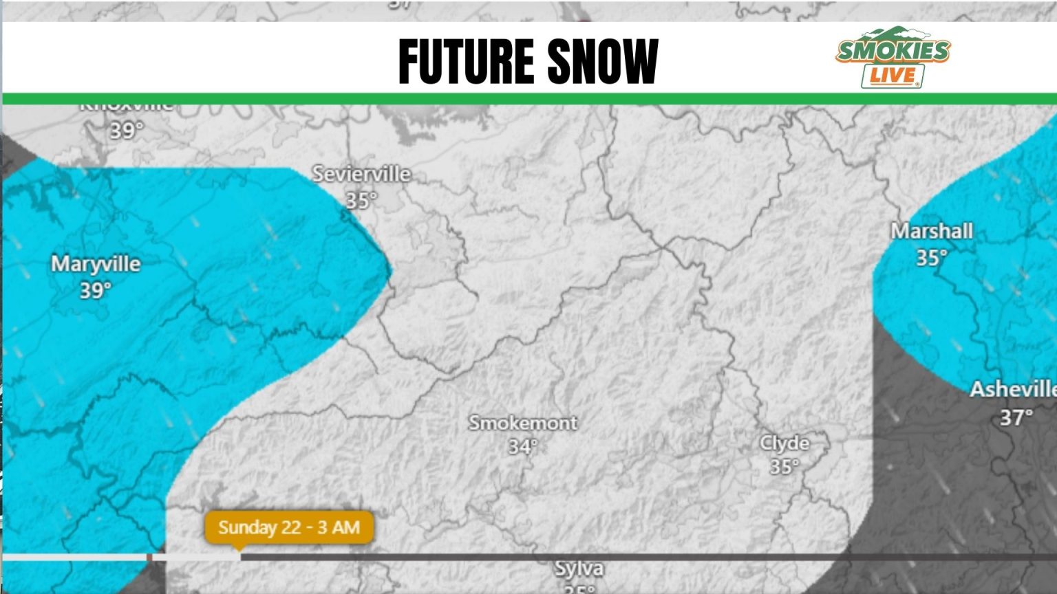 Snow showers moving through Sunday - Smokies Live